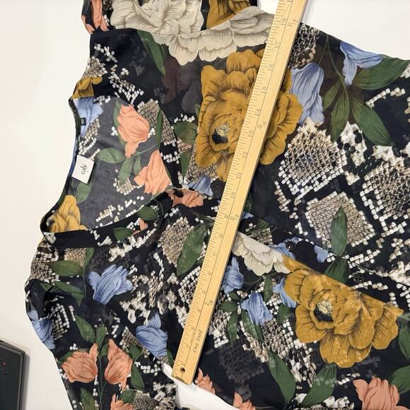 Cabi Printed Blouse Size Small Career Top Snake Charmer Long Sleeve Artsy 3762 - Picture 10 of 12